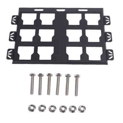 Tool Box Mounting Plate Aluminum Alloy Storage Toolbox Wall Or Floor Mount Base for Organization Black