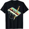 Men's Retro Music Pattern Printing T-Shirt for Men Short Sleeve O-neck Cotton Oversize Tee Tops