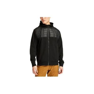 Solid Color Zip-Up Hooded Long Sleeve Sweatshirt Men Sweatshirt Black A43AR-001