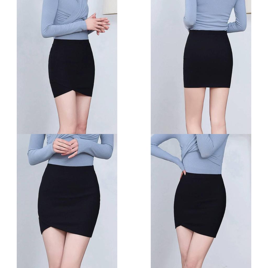 Spring Summer High Waist Bodycon Skirt With Side Slit For Office And Casual Wear