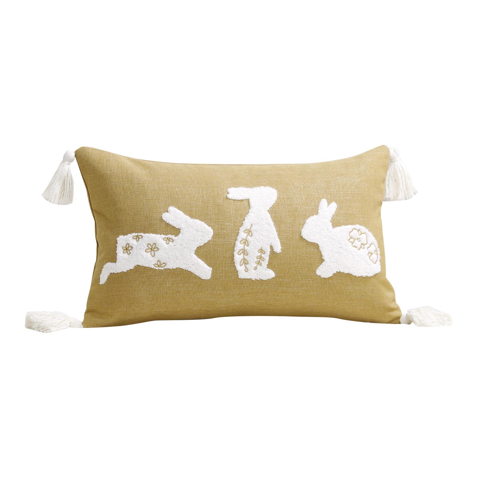 Easter Bunny Pillowcase Decoration Easter Festive Atmosphere Home Throw Pillowcase One Size жёлтый 990₽