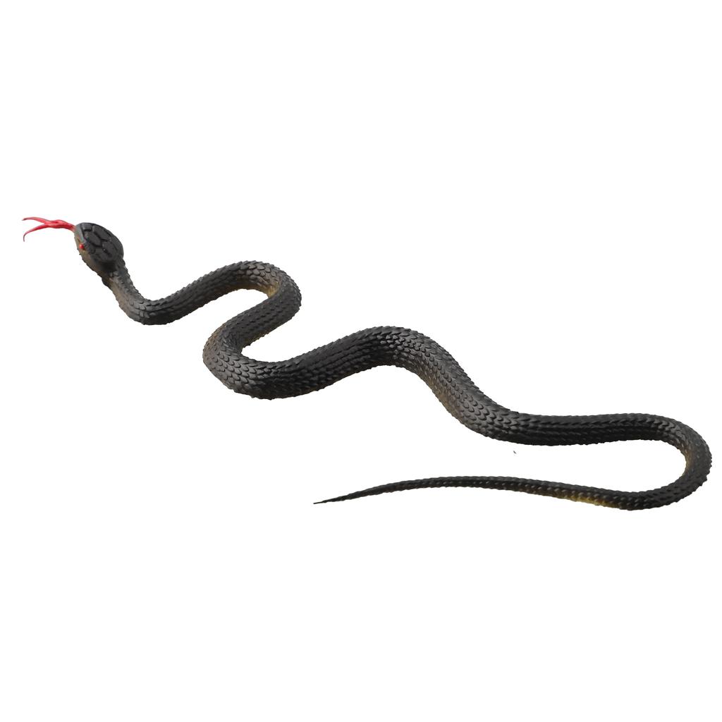 Gartendeko Gummi-Attrappe Schlange, Realistisch 45cm Scherzartikel mit Herausgestreckter Zunge, Vogelschreck, Tolles Stressabbau-Geschenk