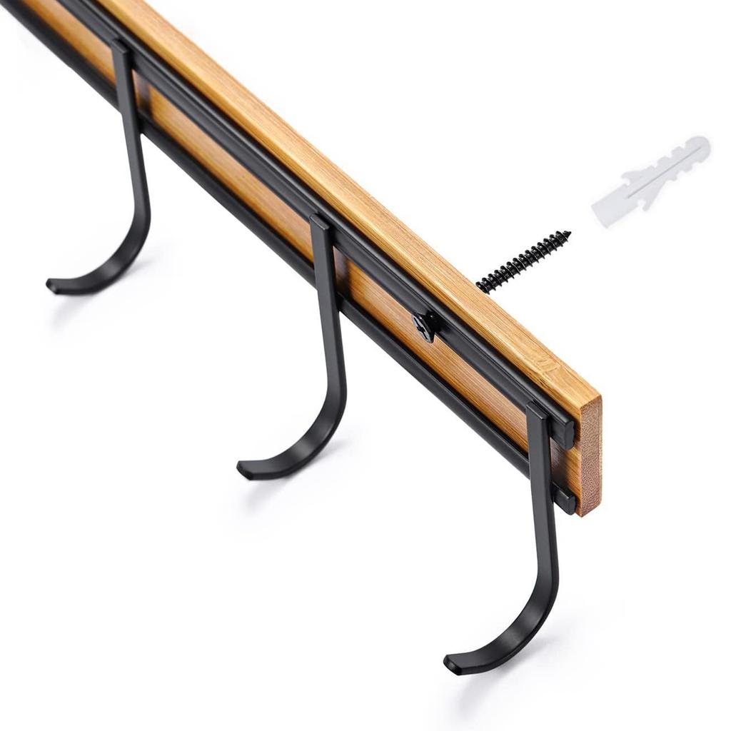 2PCS Simple Kitchen Hook Rack Wall Mounted Space Saving Storage Hook for Kitchen Bathroom Bedroom