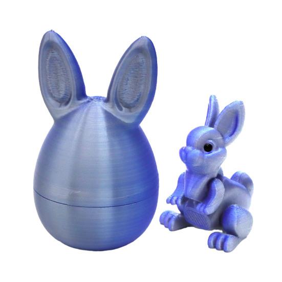 Påskhare Öra Äggprydnad med Ledad Kanin Inuti 3D-printad Rörliga Leder Kaninfigur Fidgetleksak Påskhelg Festdekoration