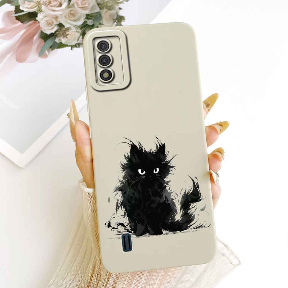 For Itel A26 Case Retro Flame Flowers Silicone Back Cover For Itel A26 ITEL A26 Shockproof Mobile Phone Cases Bumper