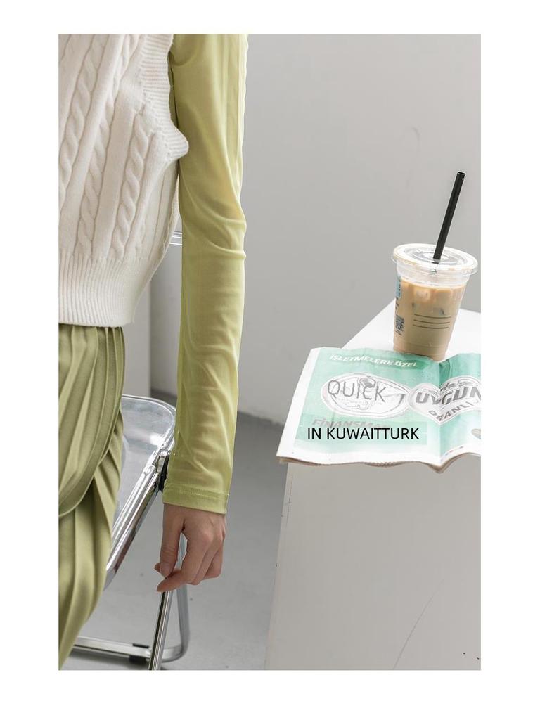 Women's 2025 Summer Thin Long-Sleeve Hyuna Style Mesh Ice Silk Shirt