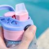 Borraccia per Bambini da 500ml con Cannuccia Senza BPA Bambini Bere Tazza Sana per Scuola Grande Capacità Estate Sport Tazze di Plastica da Uomo e Donna