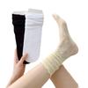 White Hollow Lace Stacking Socks Children'S Medium Tube Girls Breathable Lolita Fungus Lace Tube Socks Thin Summer