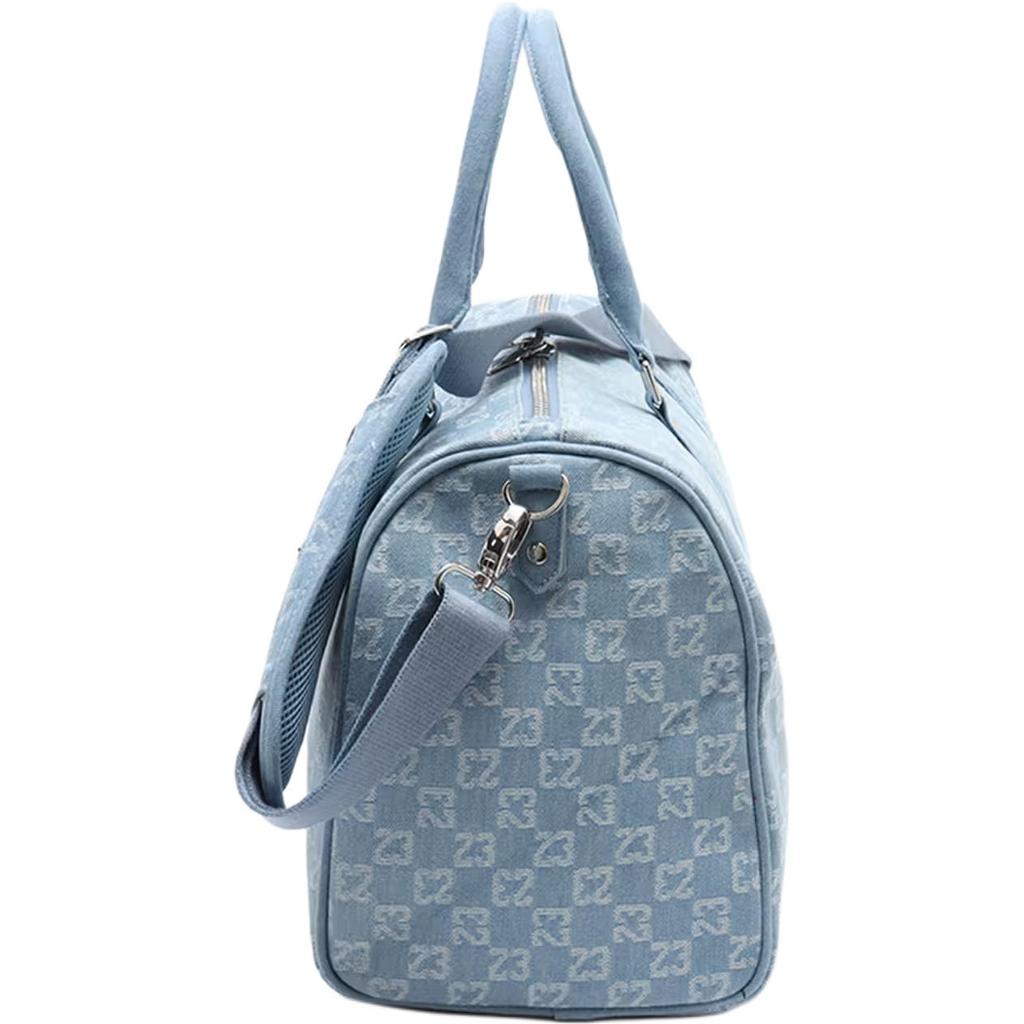 Jordan Monogram 25L Brand Logo Pattern Printed Denim Travel Bag Unisex Travel Bag Purple MM9060-571