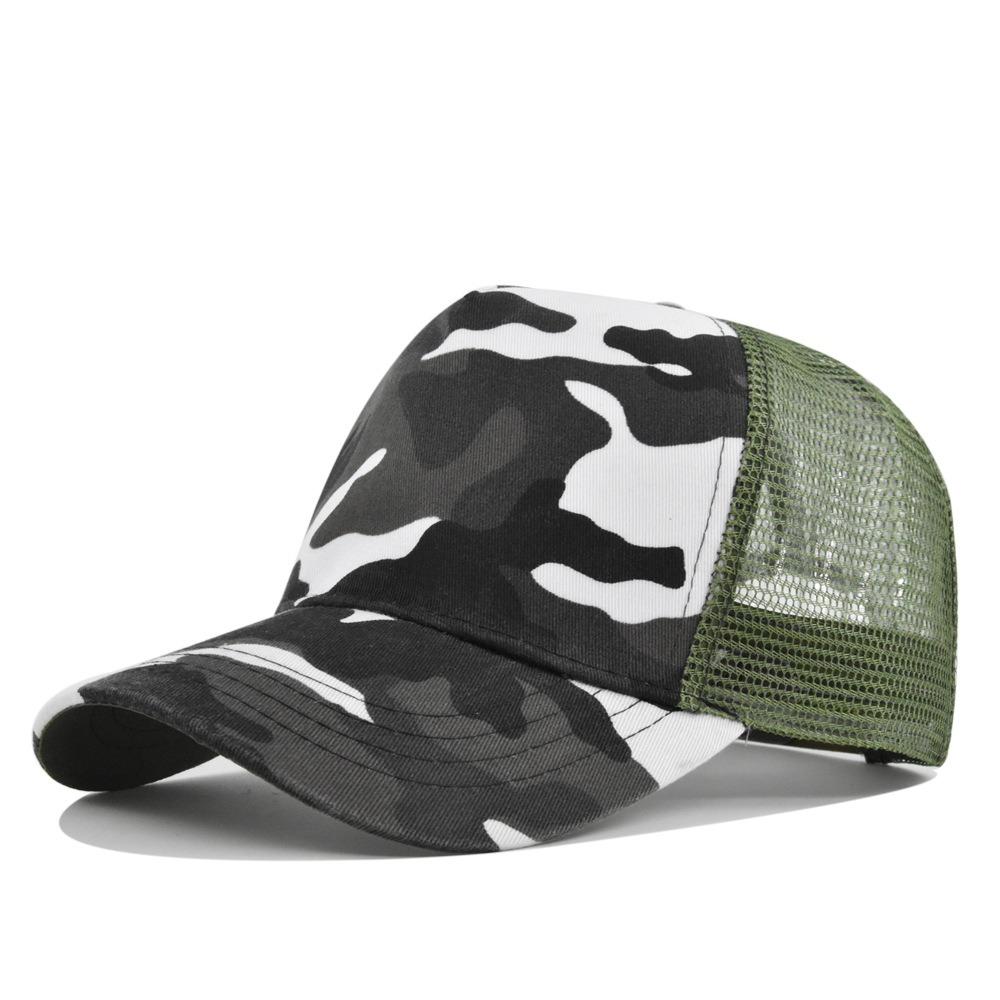 Fashion 5 Panels Baseball Cap Solid Color Mesh Cap Breathable Sun Hats