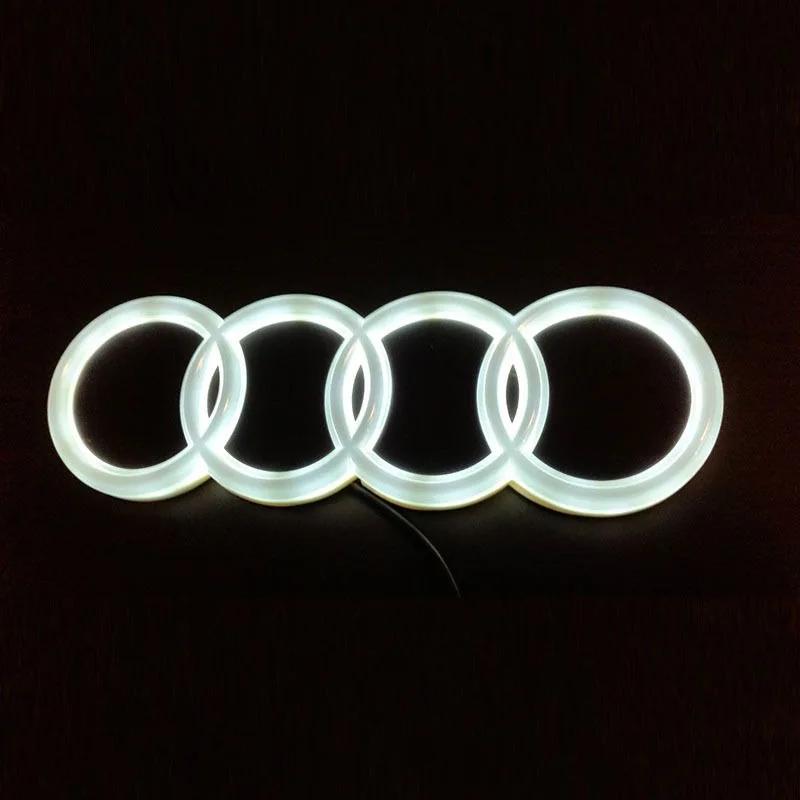 Car front grille 4D LED logo light front ring Sticker suitable for hot A3 A4 A5 A6 A7 S3 S5 S6 S7 Q3 Q5 car lamp