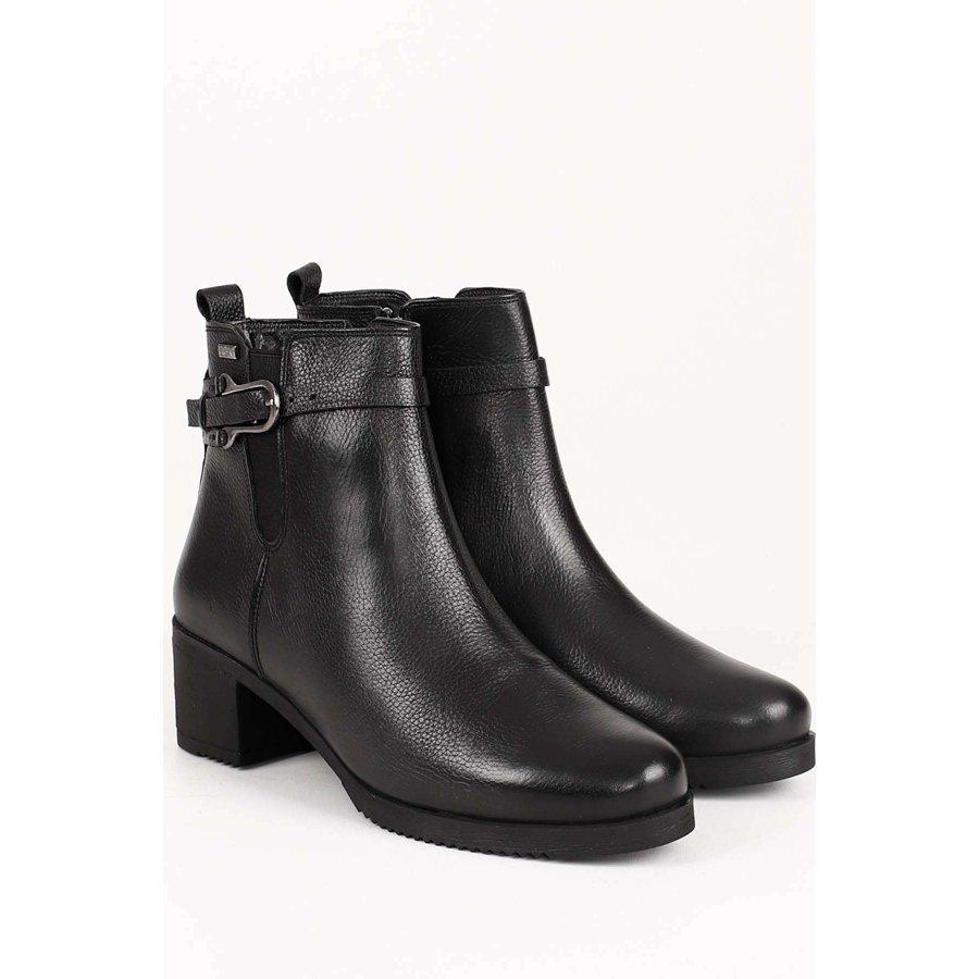 Women's Genuine Floter Leather Medium Heeled Casual Boots