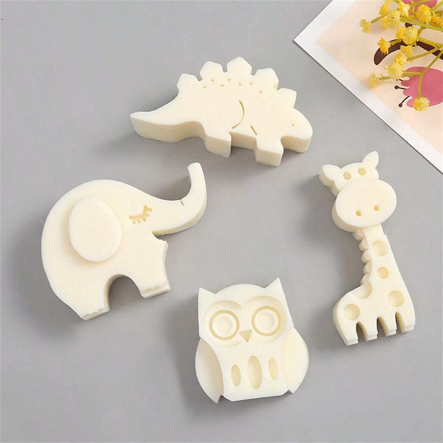 Owl, Elephant, Giraffe, Dinosaur Aromatherapy Candle Mold, DIY Animal Diffuser Stone Plaster Silicone Mold
