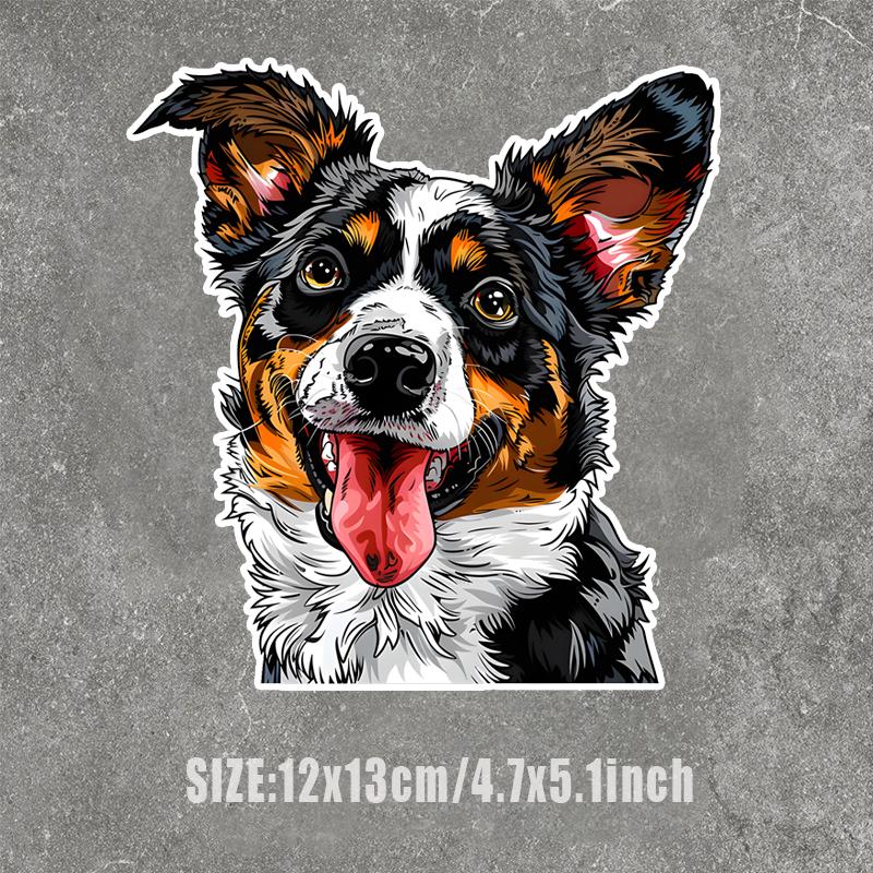 

Наклейки для бордер-коллі, самоклеюча водонепроникна наклейка, що блокує подряпини, використовується для автомобіля, ноутбука, мотоцикла, фургона, фургона білий