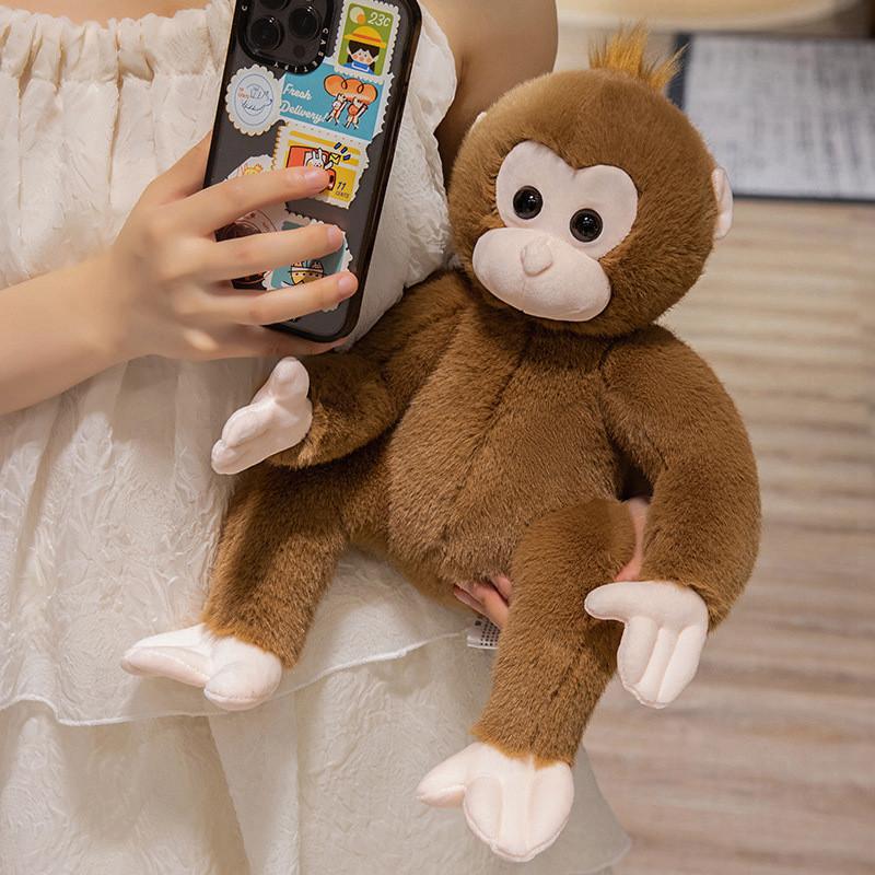 Monkey Plush Toy Stuffed Animal With Pp Cotton For Kids Room Decor