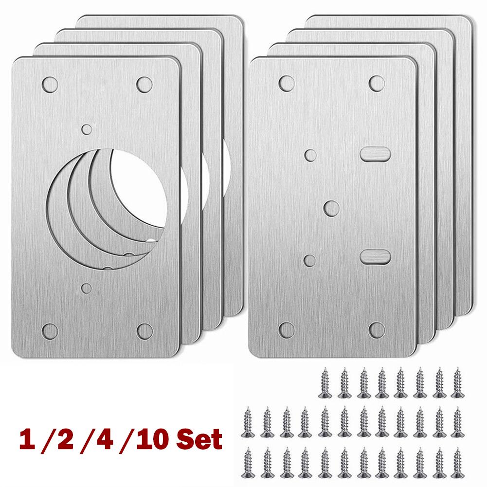 Close Hinges Plate Hinge Cupboard Door Fixing Stainless Steel