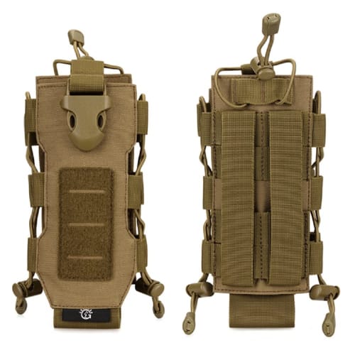 PHOENIX IKKI Multifunctional Water Bottle Pouch, Fits 300ml-850ml Bottles, Includes Magazine Storage, Molle Compatible, Tactical Water Bottle Pouch, W