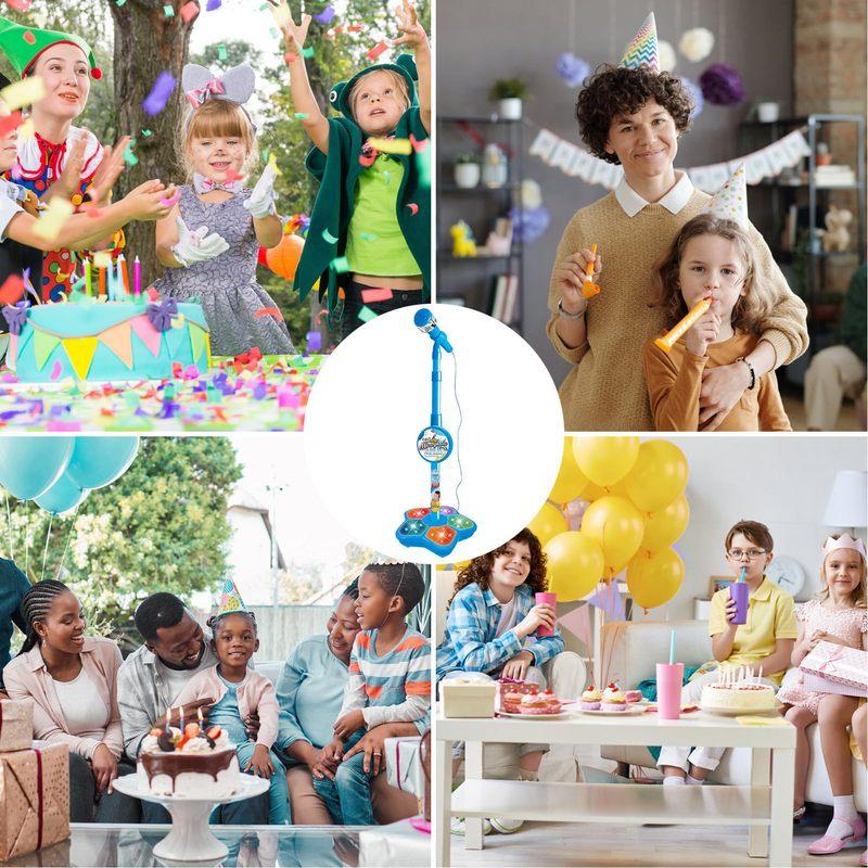 Kids Microphone With Light Stand Toy,Height-adjustable Microphone,Brain-Training Educational Toys Birthday Gift for Girl Boy