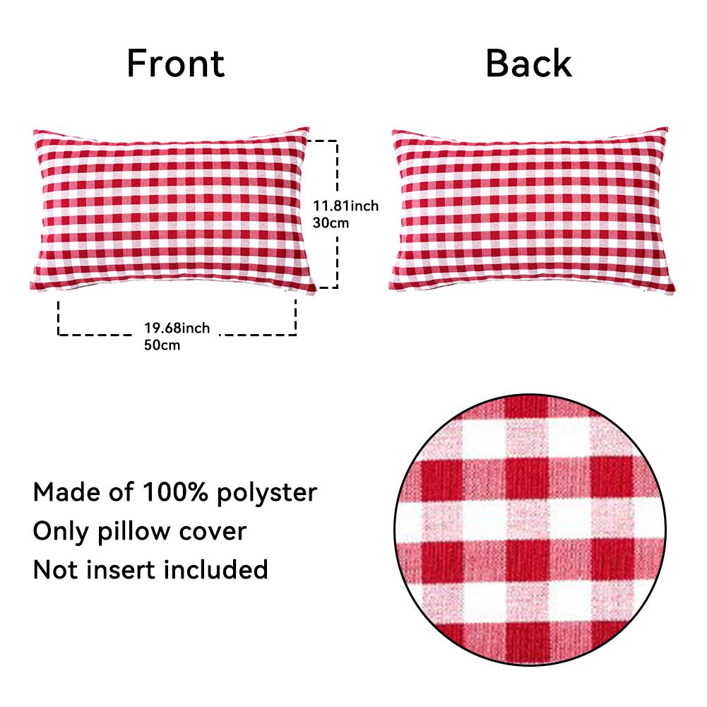 1PC Bestseller Series Red Cushion Cover Plaid Stripe Back Pillowcase Office Hotel Homestay Decor Christmas Decoration Nuan Series