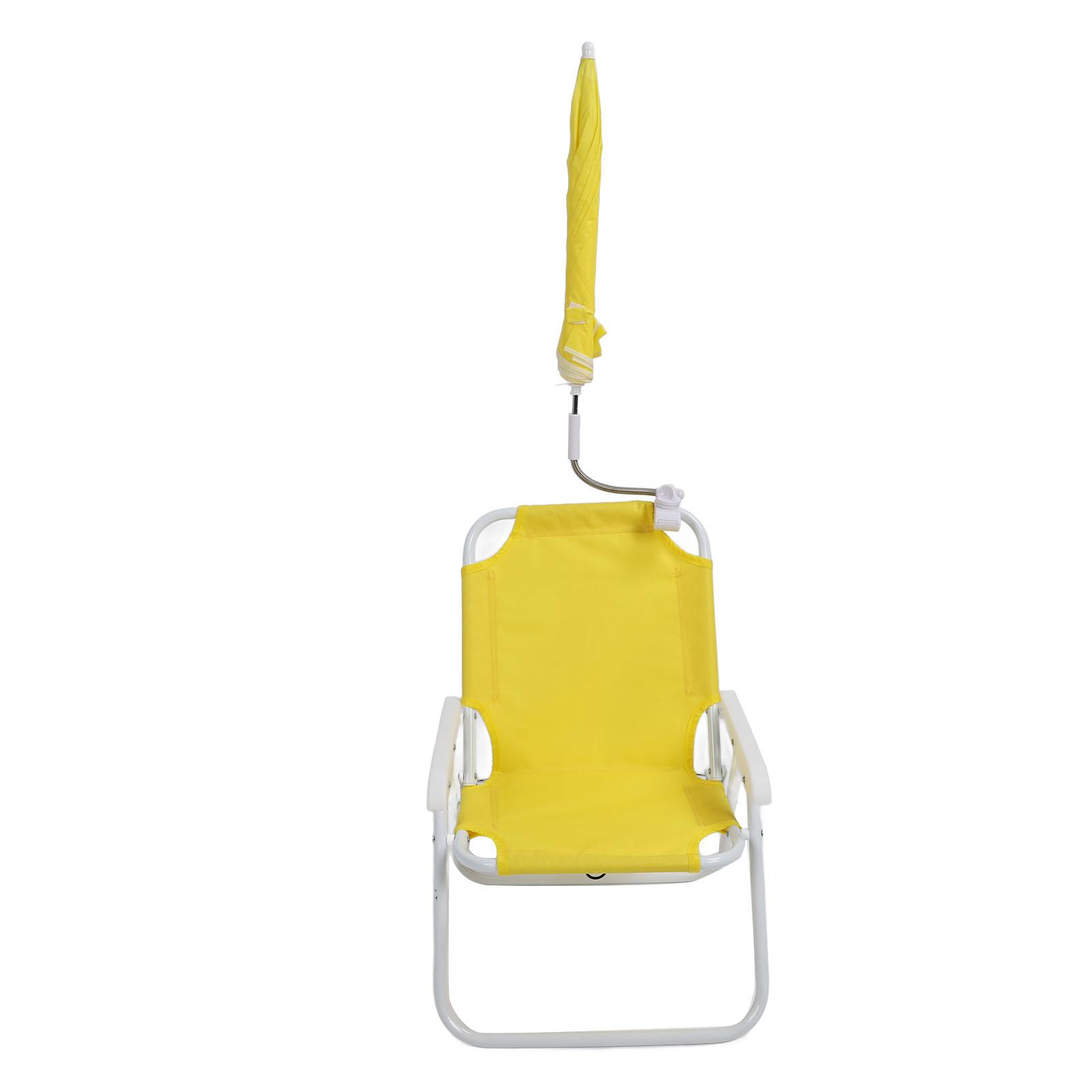 Children Beach Chair Folding Portable Camping Chairs Outdoor Lawn Sand Chair with Umbrella for Picnics Vacations Parties