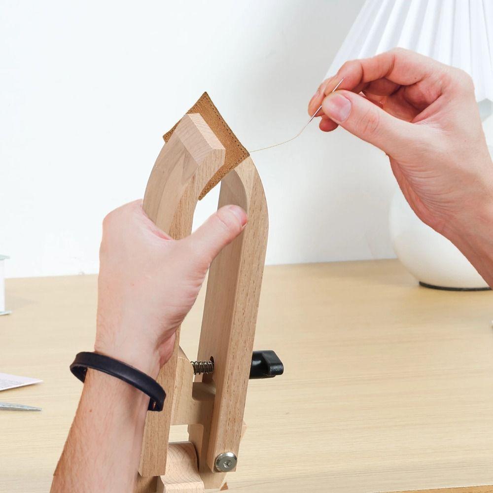 Hand Stitching Foldable Wooden Clamp Adjustable Leather Tool Wood Sewing Clip  DIY Tools