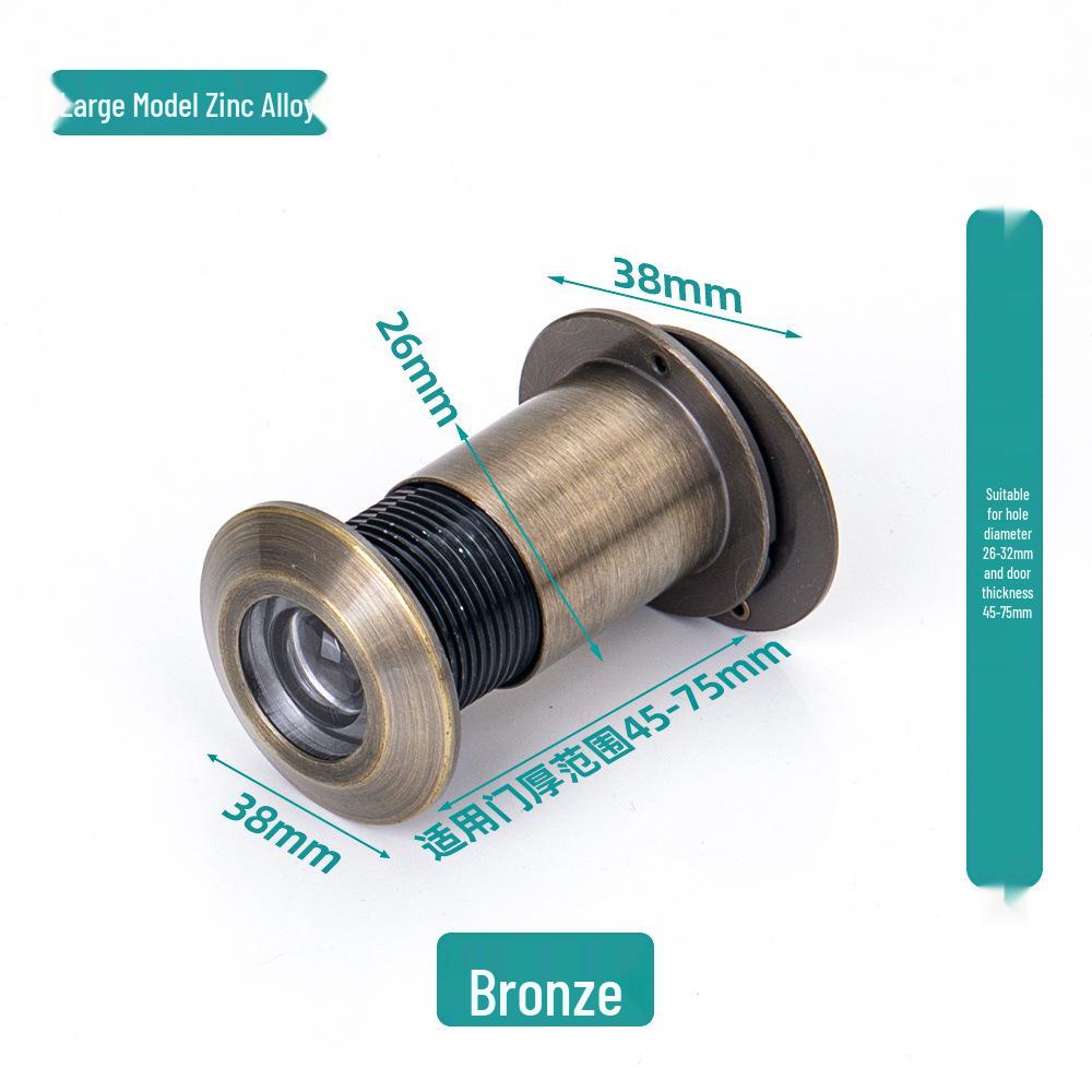 Zinc Alloy Adjustable Peephole Viewer - Anti-pry HD Cat Eye for Apartment Doors