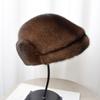 Forward Hat Mink Hat Men's Whole Mink Men's Leather Straw Hat Winter Medium Old Cotton Hat Mink Hat
