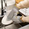 Housework Cleaning Gloves Steel Wire Ball Dishwashing Gloves Waterproof Brush Oil Bowl Artifact Household Cleaning Silver Glove
