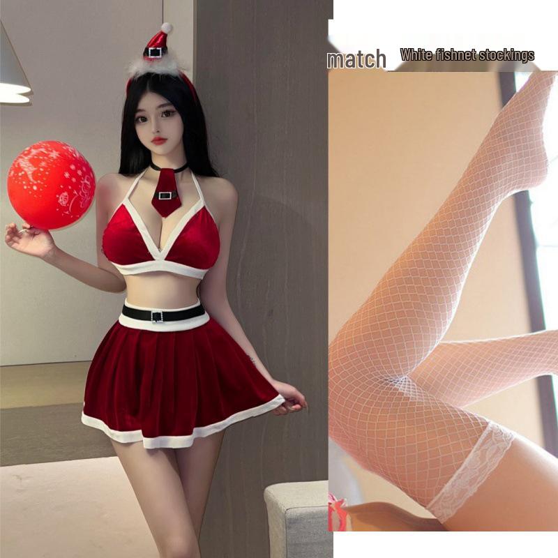 Slimming Christmas Lingerie Set: Temptation Role Play with Quick-Release Design