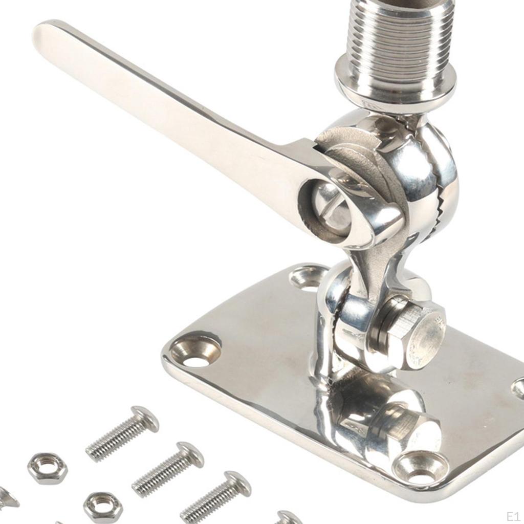 Marine VHF Antenne Montieren Einstellbare Basis Ersatz Hardware Heavy Duty Einfach zu Installieren Ratsche
