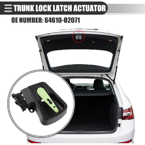 

Motoforti Tailgate Trunk Latch Lock Actuator Motor, Rear Door Luggage Lock, for Toyota Corolla 2003-2008, ABS, 64610-02071, Black Green
