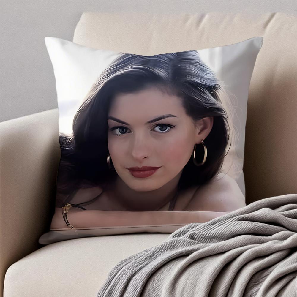 JJulia Roberts Cushion Cover Pillowcase Antidustmite Invisible Zipper Short Plush Sofa Cushion