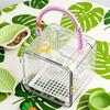 Bird Travel Carrier Transparent Portable Breathable Parrot Cage Flying Squirrel Carrier for Parakeets Conures Canaries Budgies