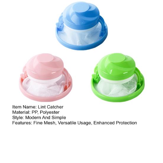 3Pcs Pet Hair Remover Washing Machine Anti-winding Lint Catcher Reusable Floating Hair Filtering Mesh Bag Clothes Laundry Hair Filter