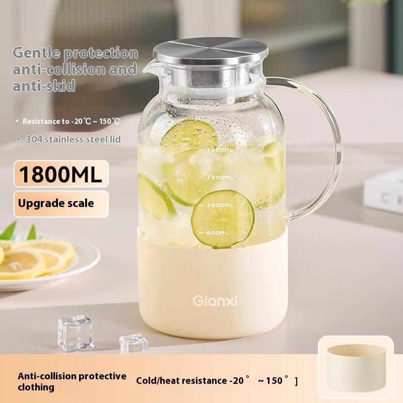 Gianxi Cold Water Kettle Glass Water Kettle High Temperature Resistant Cold Water Kettle Cold Foam Teapot Summer Tea Pot