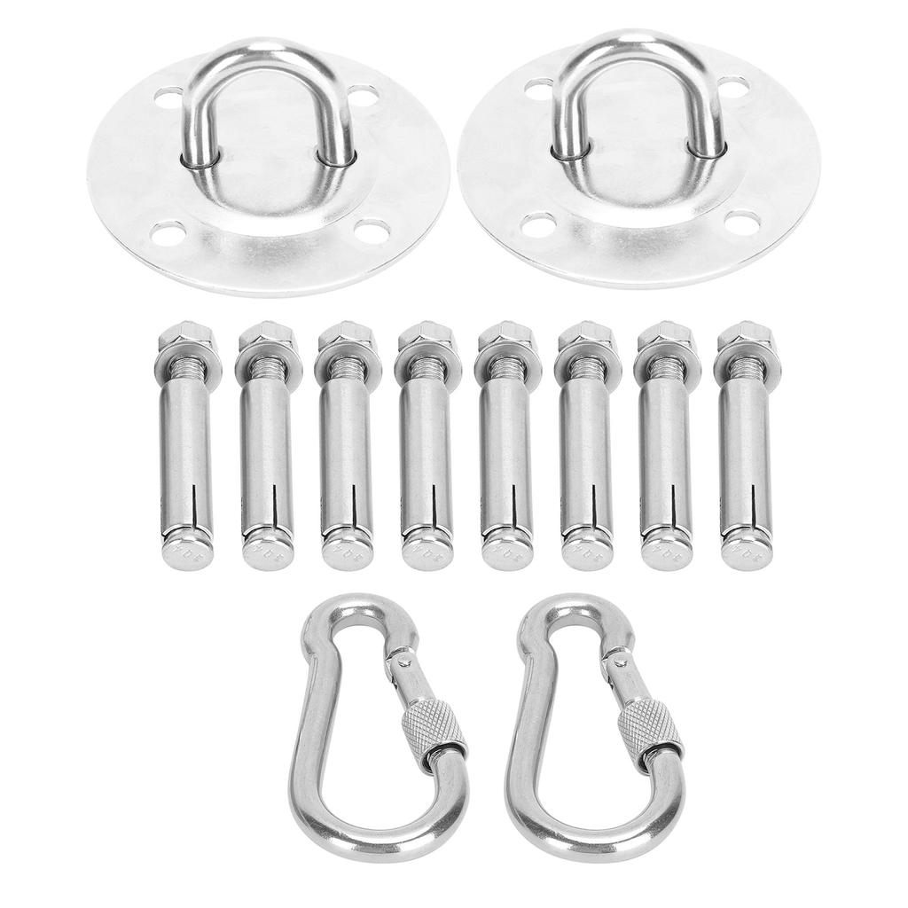 Stainless Steel Hammock Fixing Kit Swing Hanging Kit Ceiling Mounting Plate Snap Hook