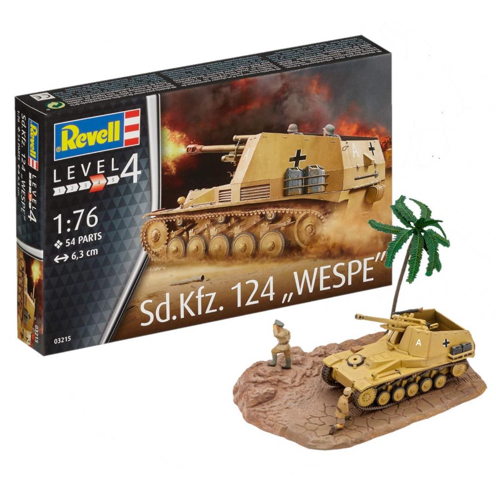 Niemiecki poziom 1/76 Army Sd.Kfz.124 Wespe Model plastikowy