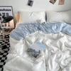 Modern Minimalist Solid Color Bedding Set Single Person Duvet Cover in Student Dormitory Four Seasons General Large Size Double Bedsheets Home Textile