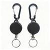 Schwarzer Diebstahlschutz-Schlüsselanhänger für Bergsteigen mit hoch elastichem Stahlseil und einziehbarem Verschluss für Camping im Freien