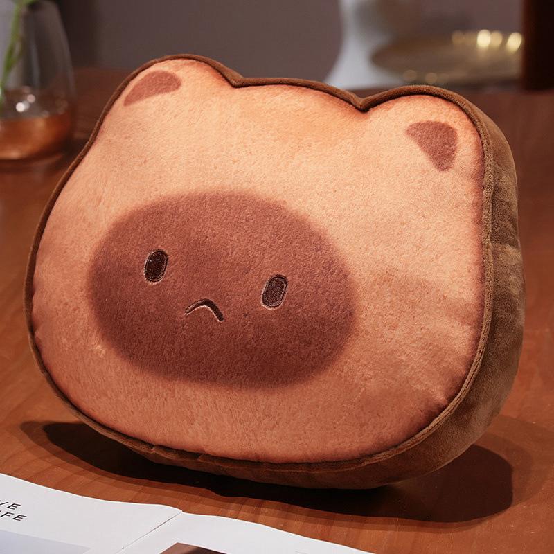Creative Soft Toast Cat Pillow Blanket Plush Toy Kapibara Doll Home Pillow Cushion Ragdoll