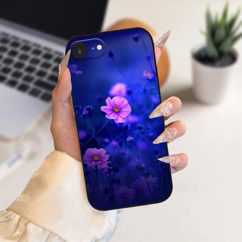 Case For iPhone SE4 Fashion Color Painted Soft Silicone Phone Coque Cover For Apple iPhone 16e 5G A3409 A3408 Shockproof Cases