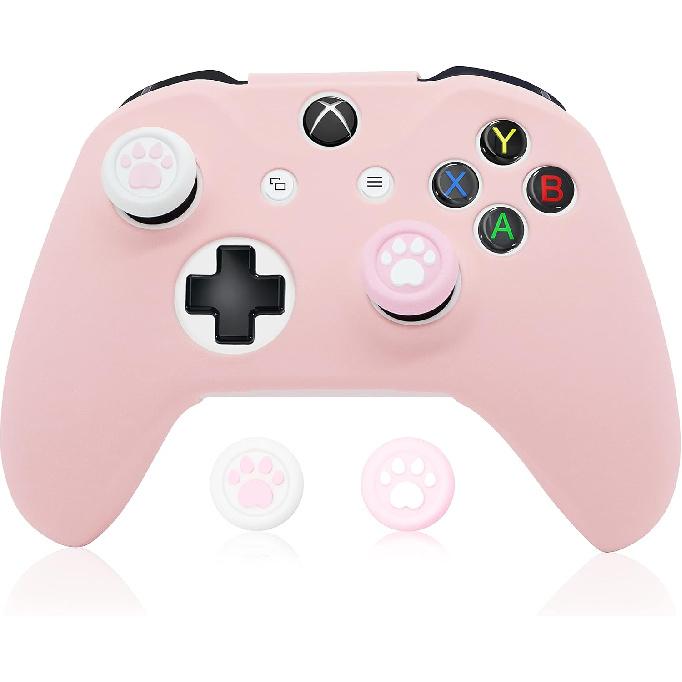 BRHE Xbox Ones Controller Skin Cover,Anti-Slip Silicone Cover Skin Case for Xbox Ones/X Controller with Thumb Grips Caps X 2