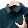 High Quality Long Sleeved Men'S Polo Shirt For Autumn Winter Fashion Two Pieces Of High-End Design Top Korean Casual T-Shirt