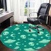1pc Alien Spaceship Office Round Area Rug, Indoor Mat Suitable For Office, Under Office Chairs Bedroom Living Room Home Decor, Room Deco