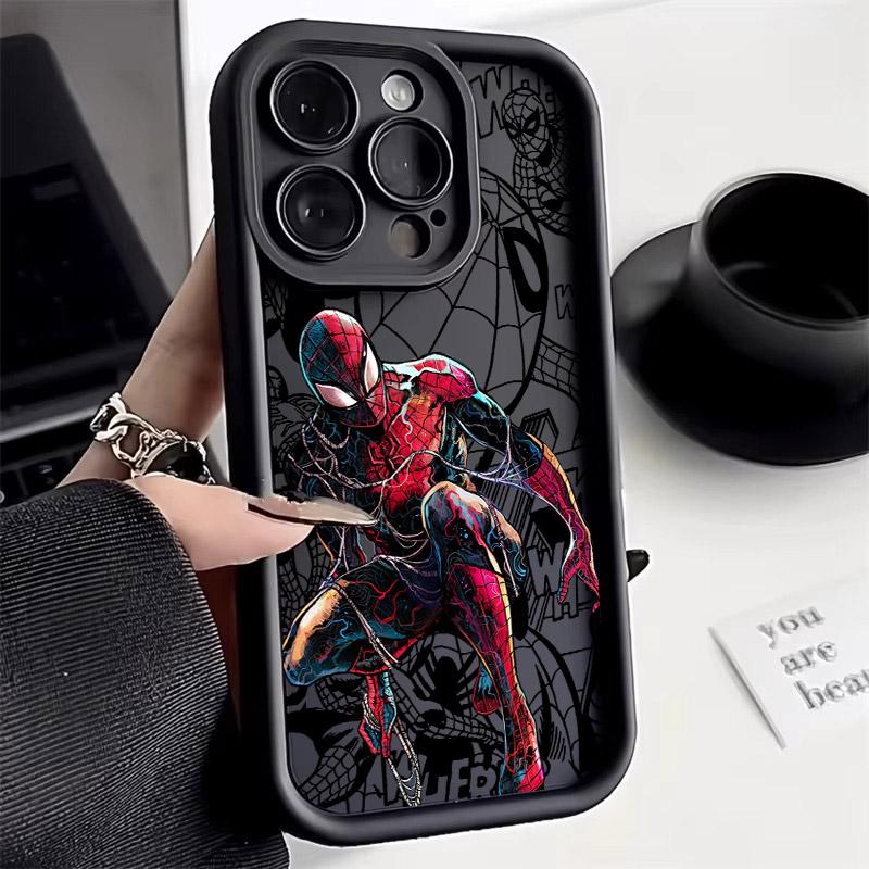 Marvel Spider Man Cool Spiderman Phone Case For iPhone 17E 11 12 13 14 15 16 17 Pro Max Fundas 17 Air Plus 16e 13Mini Back Cover