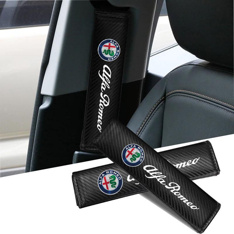 Car Seat Belt Shoulder Pad Comfort Safety Belt Protective Cover For Alfa Romeo Giulietta 159 Mito Giulia Stelvio 147 Accessories