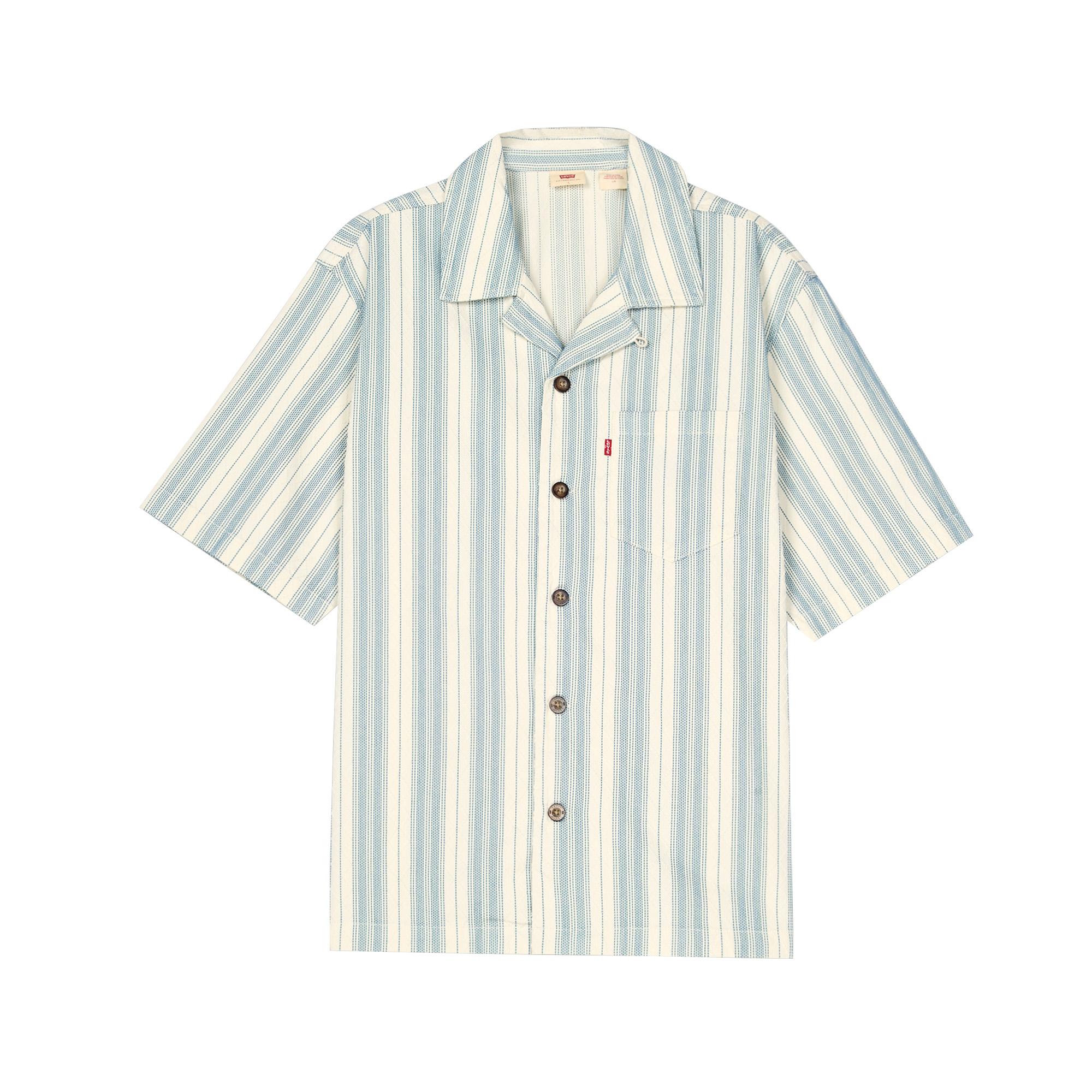 Levis Стандартная Обычная Удобная Летняя Джинсовая Рубашка с Коротким Рукавом Унисекс рубашки 006PL-0000 S