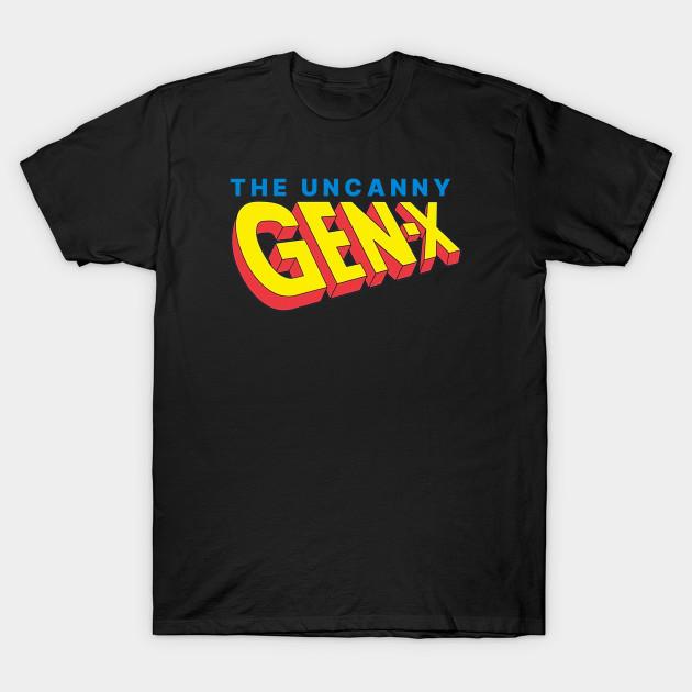 

Men Black Print T-shirt Uncanny Gen-X No-Cut Transfer Paper Print Cotton Tshirt L