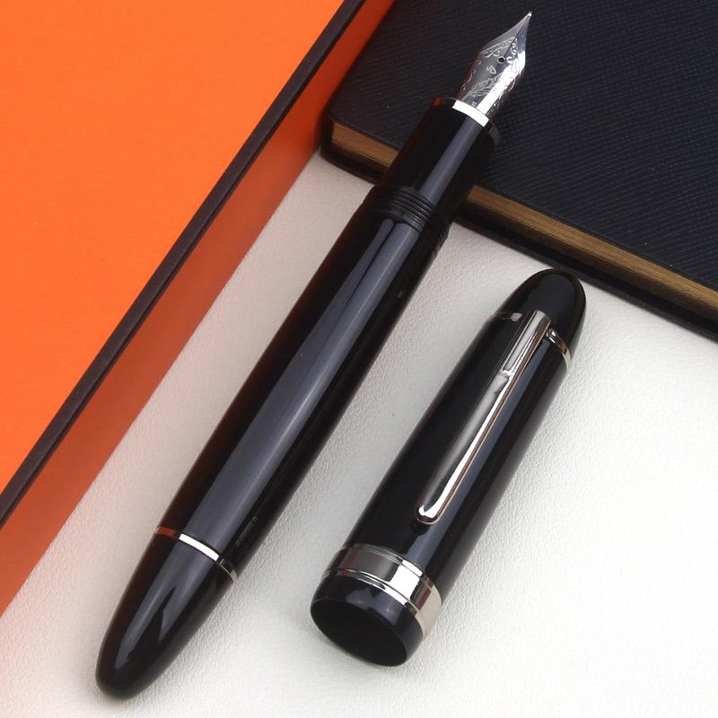 JD #149 Роскошная Специальная Коллекция Серебряное Большое Черное Перо для Ручки Бизнес Практика Каллиграфия Впитывание Чернил Письмо