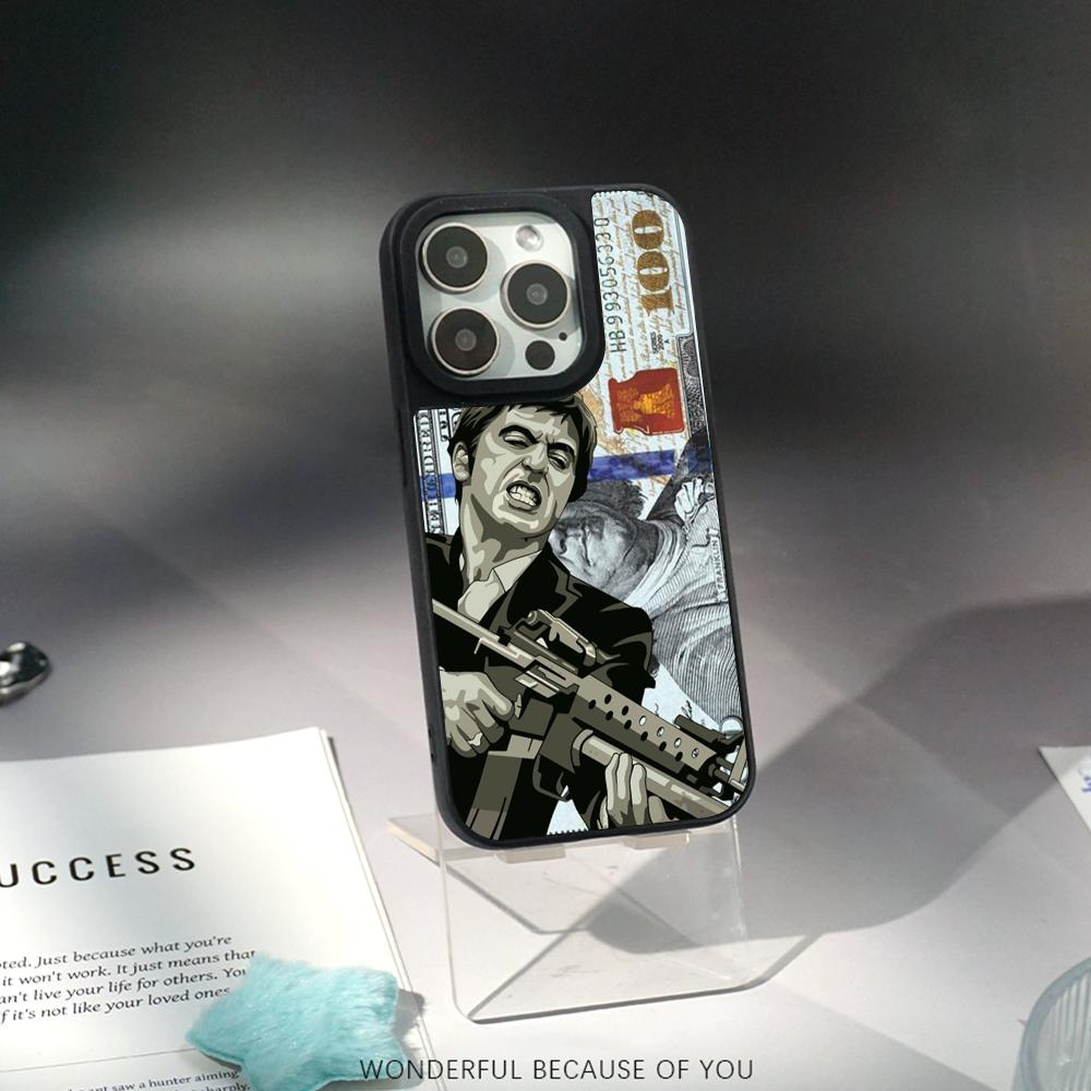

Tonny montana scarface Classic poster Phone Case for iPhone 17 16 15 14 13 12 Pro Max Sheepskin Carbon fiber protective case iPhone 16 Pro Max